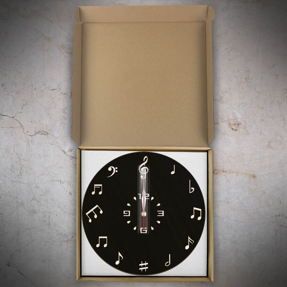 Music Notes Minimalist Wall Clock