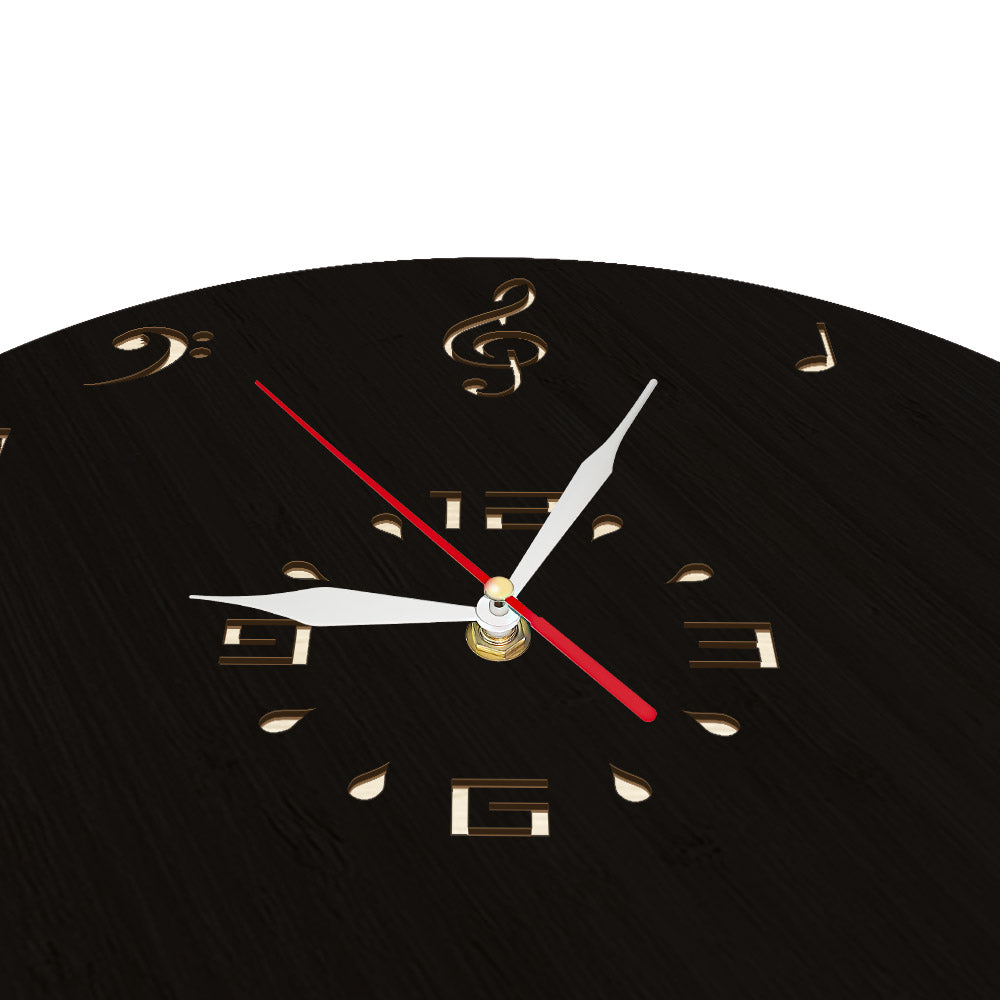 Music Notes Minimalist Wall Clock
