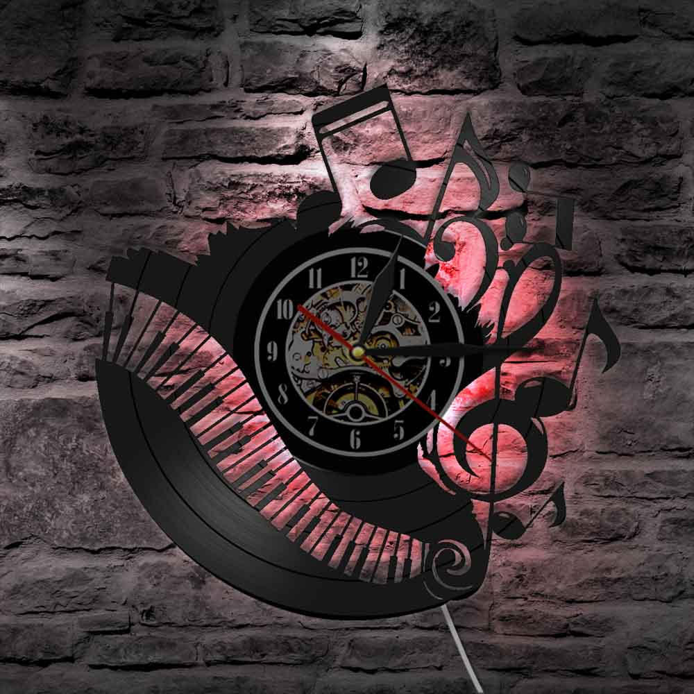 Music Notes Piano Art Wall Clock