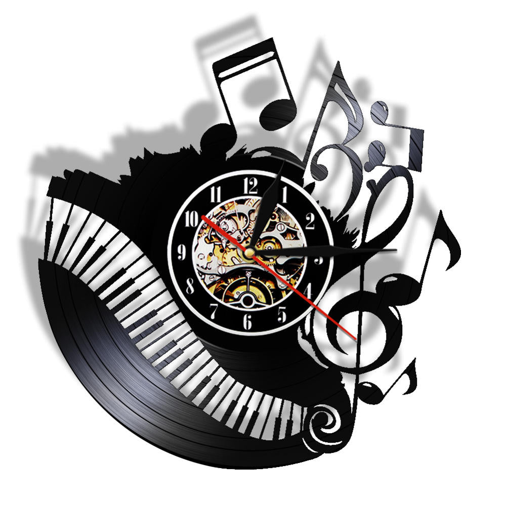 Music Notes Piano Art Wall Clock