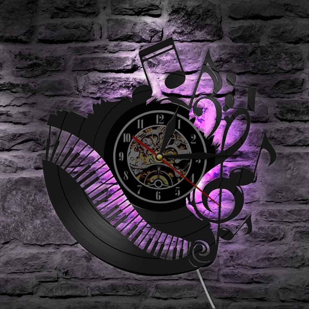 Music Notes Piano Art Wall Clock