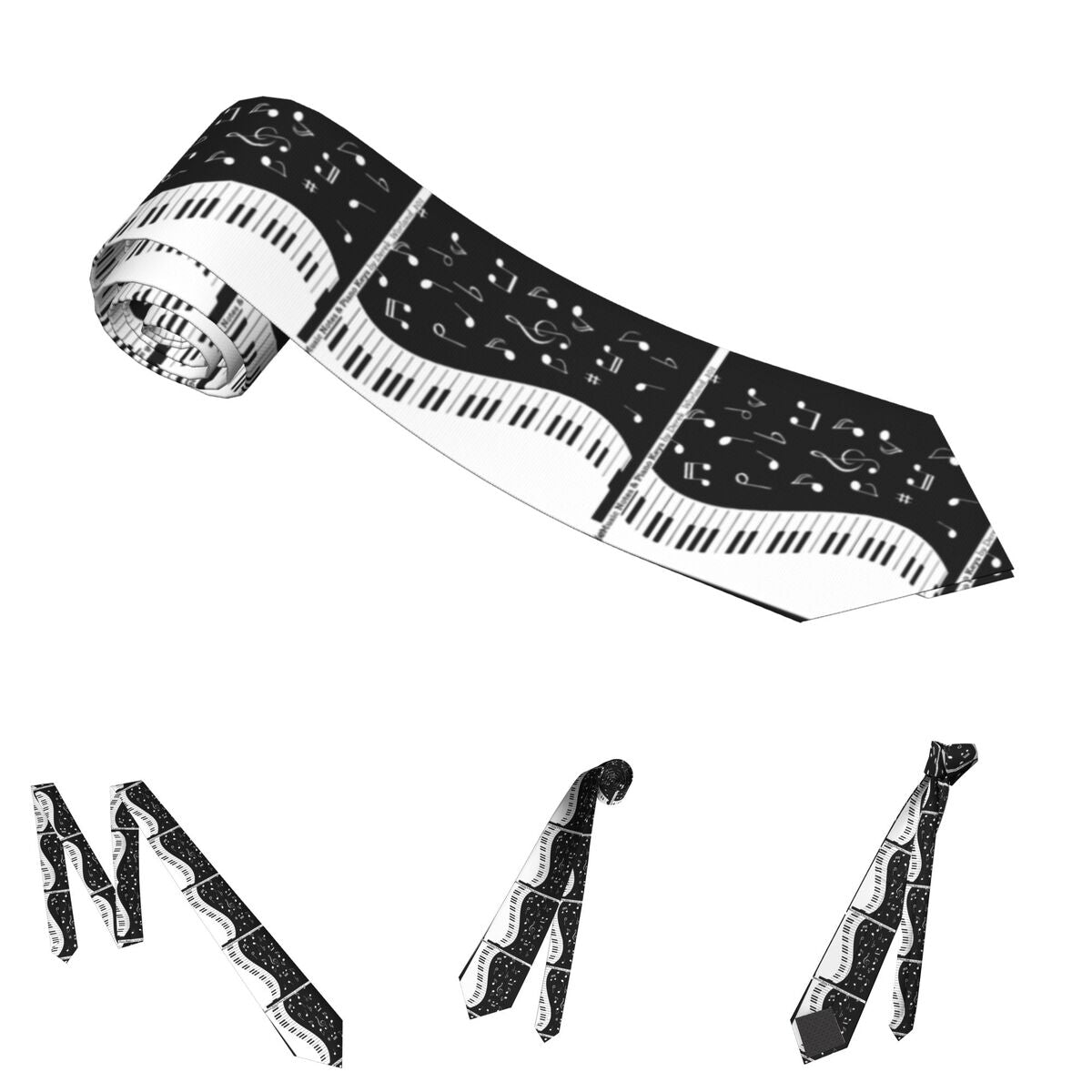 Music Note And Piano Key Tie