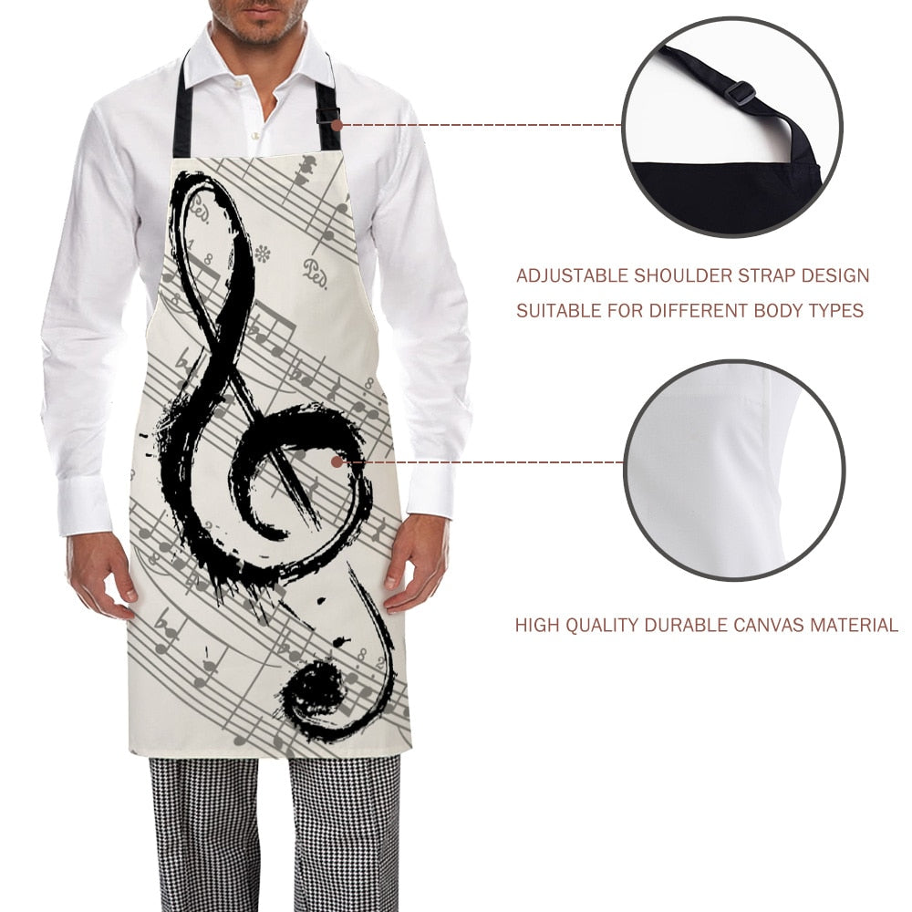 Sheet Music Print Apron