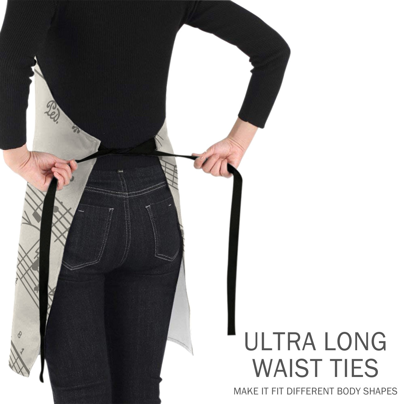 Sheet Music Print Apron