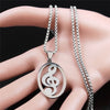 Silver Treble Clef Necklace