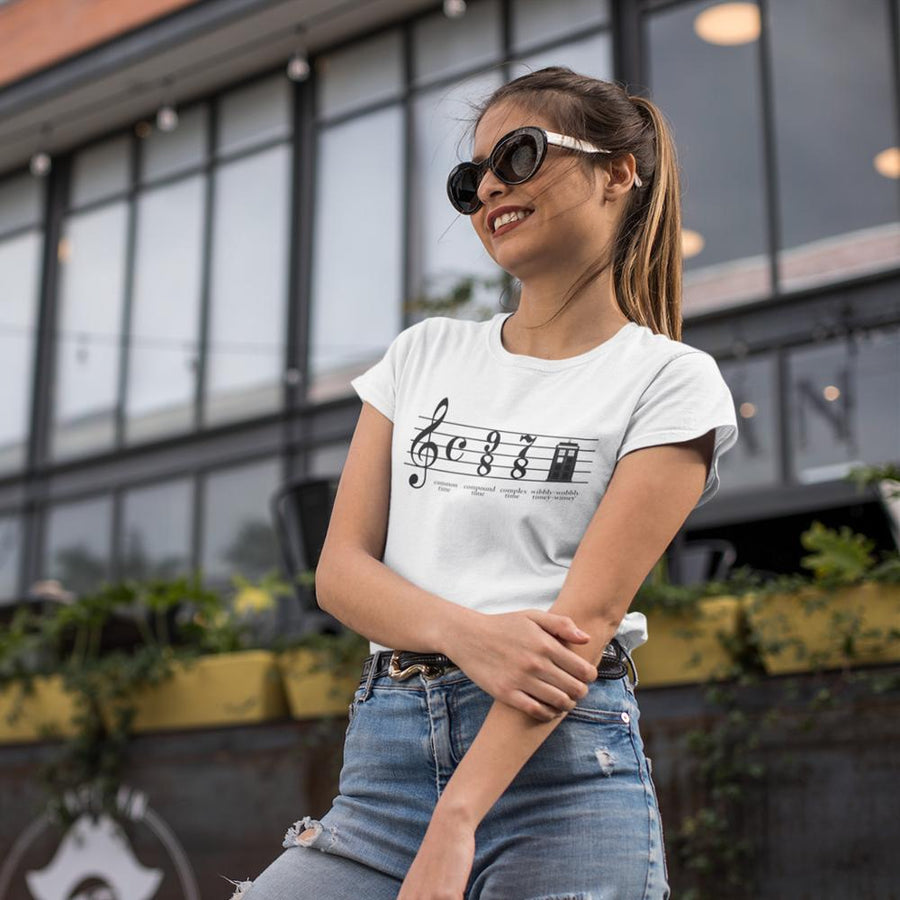 Music Notes O-Neck Women Tee