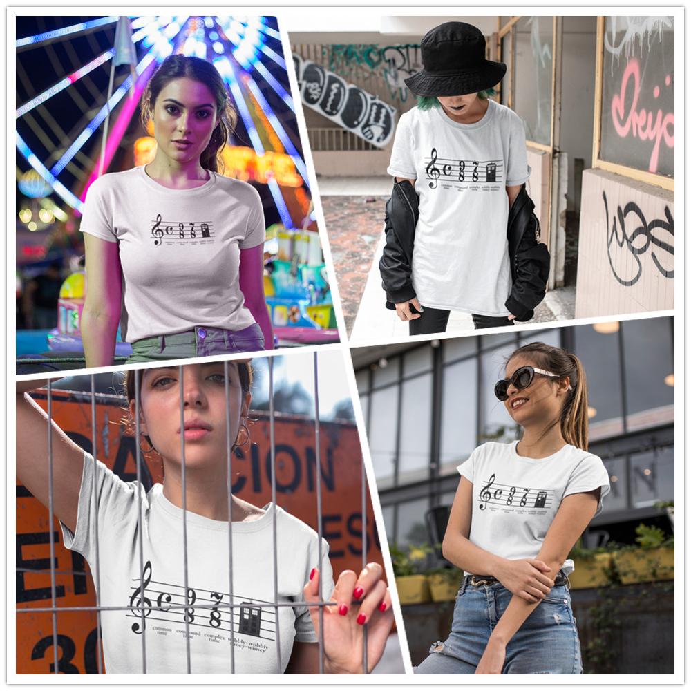Music Notes O-Neck Women Tee