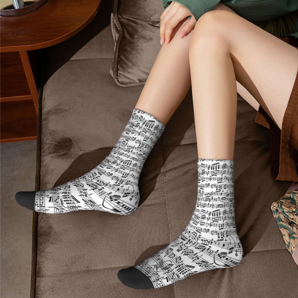 Music Pattern Socks