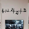 Music Notes Heartbeat Wall Sticker