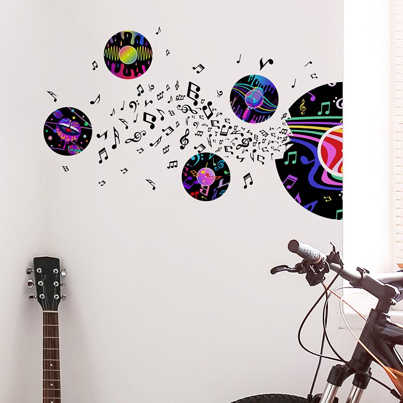 Music Note Record Wall Sticker
