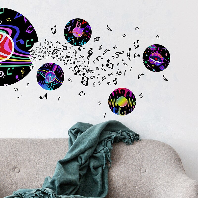 Music Note Record Wall Sticker