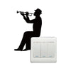 Man Trumpet Light Switch Sticker