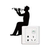 Man Trumpet Light Switch Sticker
