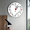 Music Notes Red Heart Wall Clock