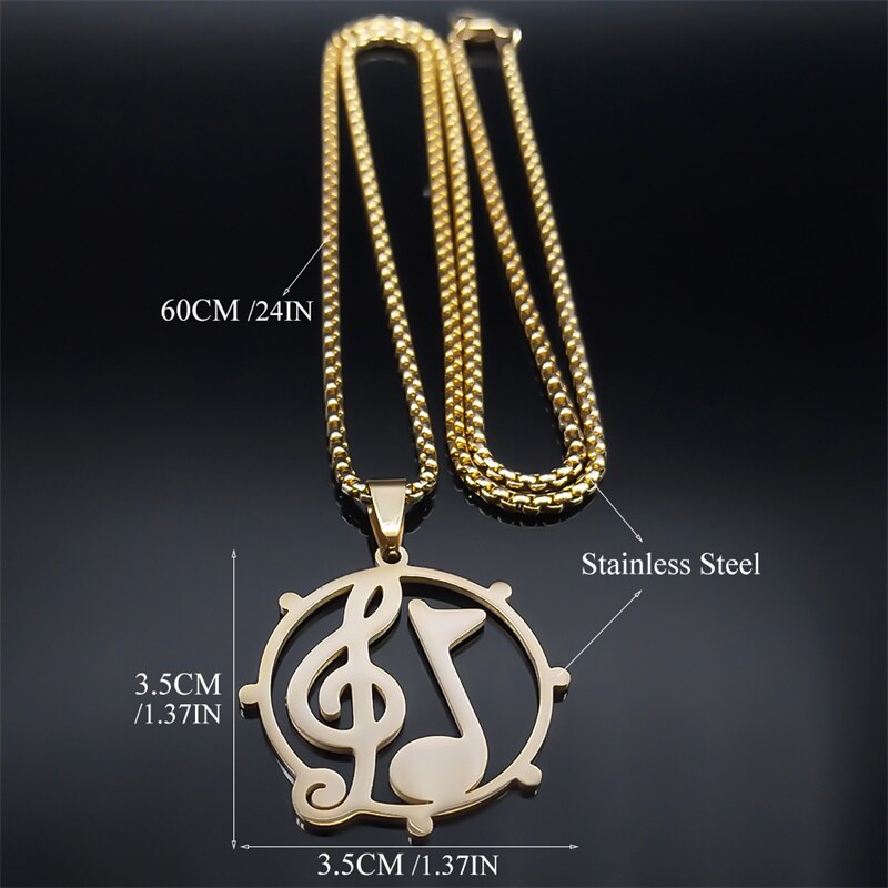 Music Treble Clef Note Necklace
