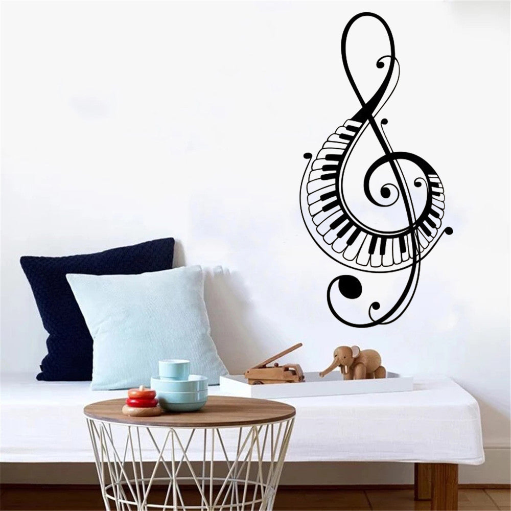 Treble Clef Piano Wall Sticker