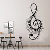 Treble Clef Piano Wall Sticker