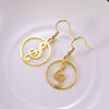 Music In Circle Earrings