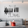 Music is Life Piano Keys Wall Sticker