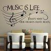Music is Life Wall Sticker