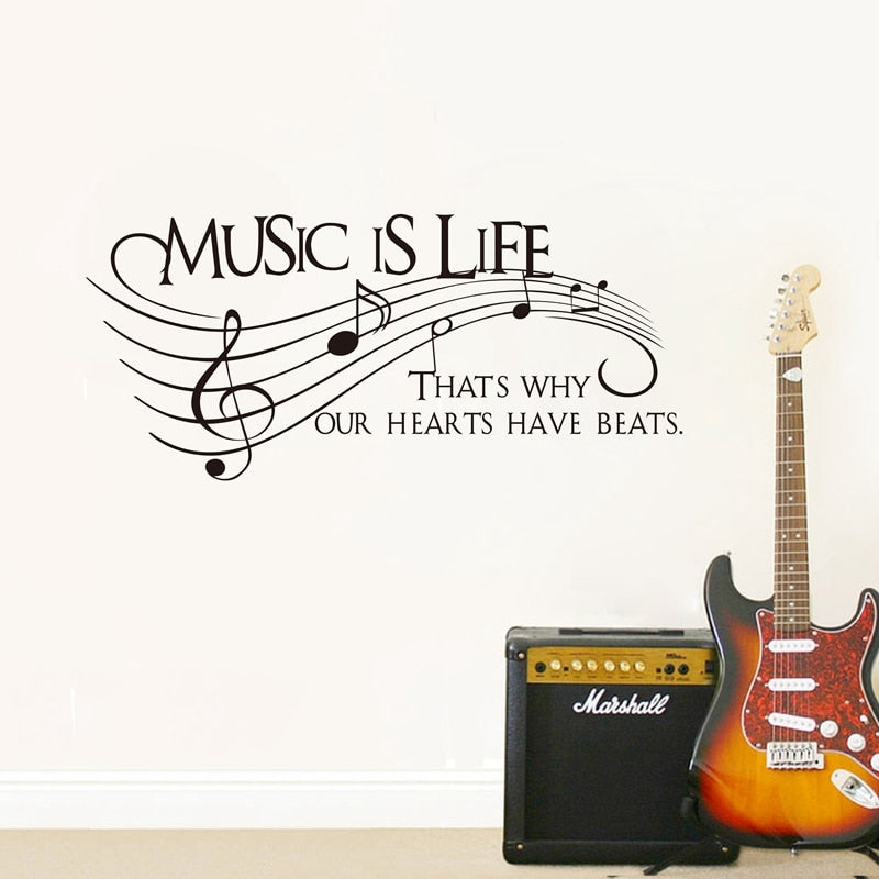 Music is Life Wall Sticker