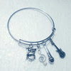 Guitar Music Charms Bangle