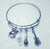 Guitar Music Charms Bangle