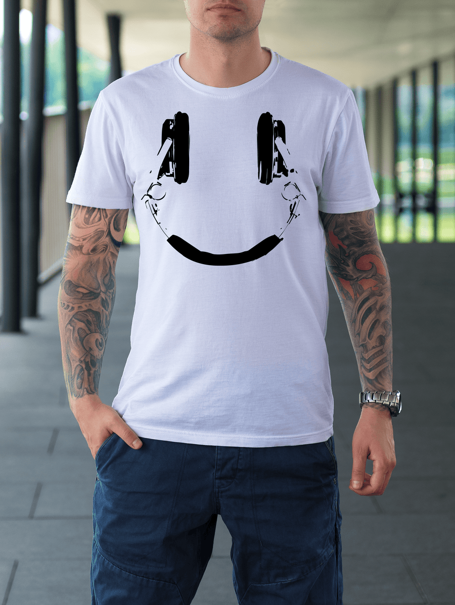 Smile Head Phone Ultra Cotton T-Shirt