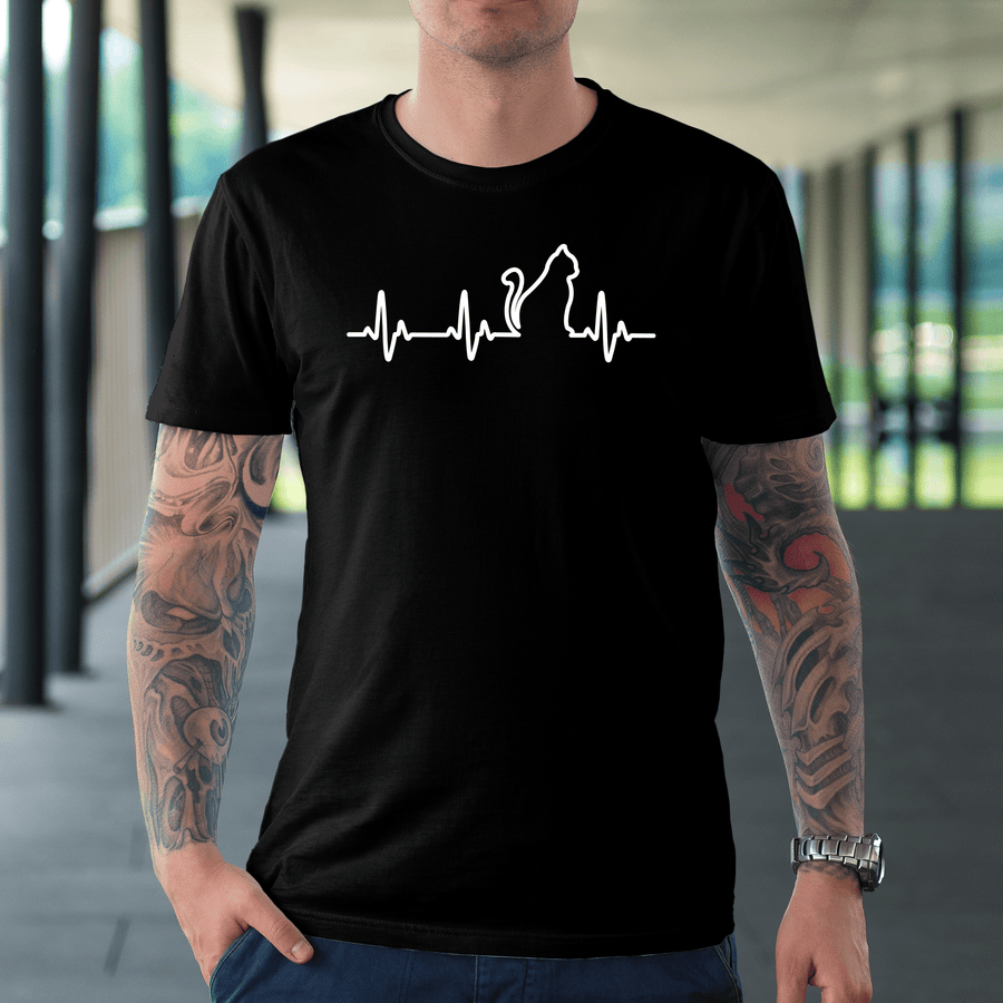 Music Heart Beat Cat T-shirt