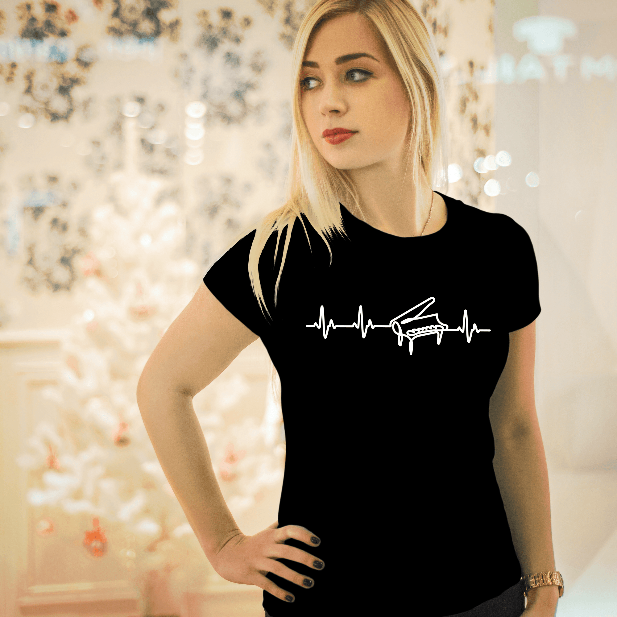 Piano Heart Beat T-shirt