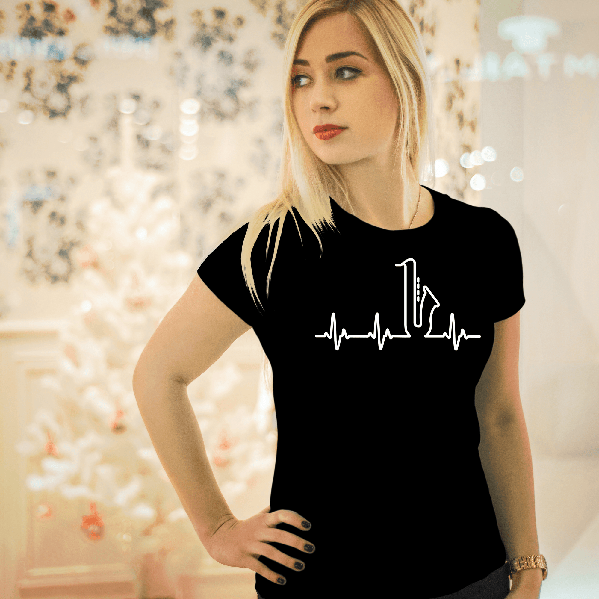 Saxophone Heart Beat T-shirt