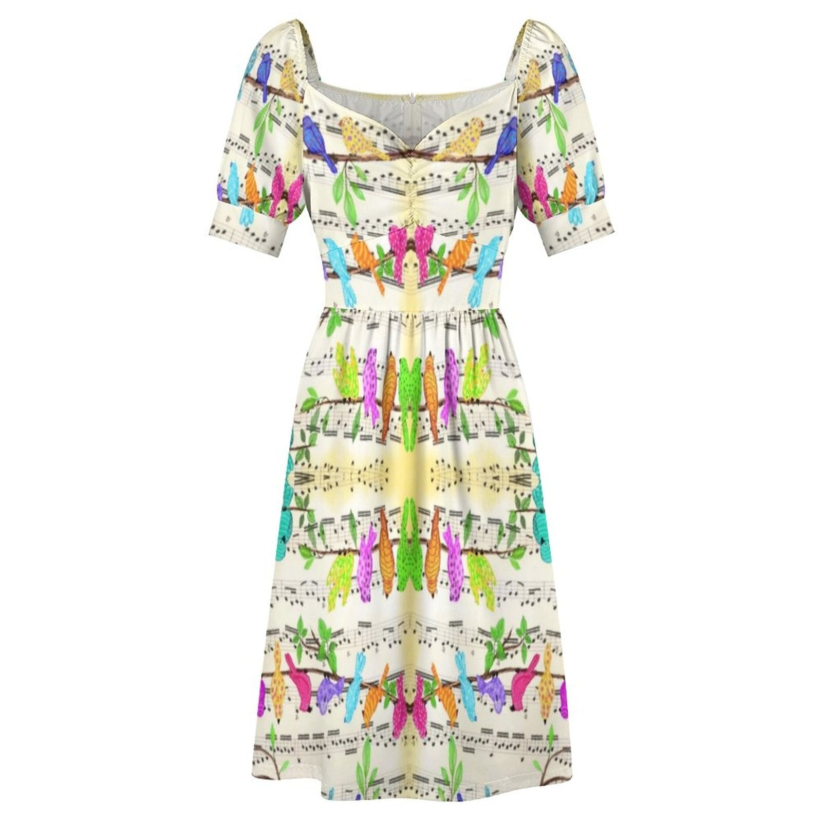 Musical Note Bird Casual Dress
