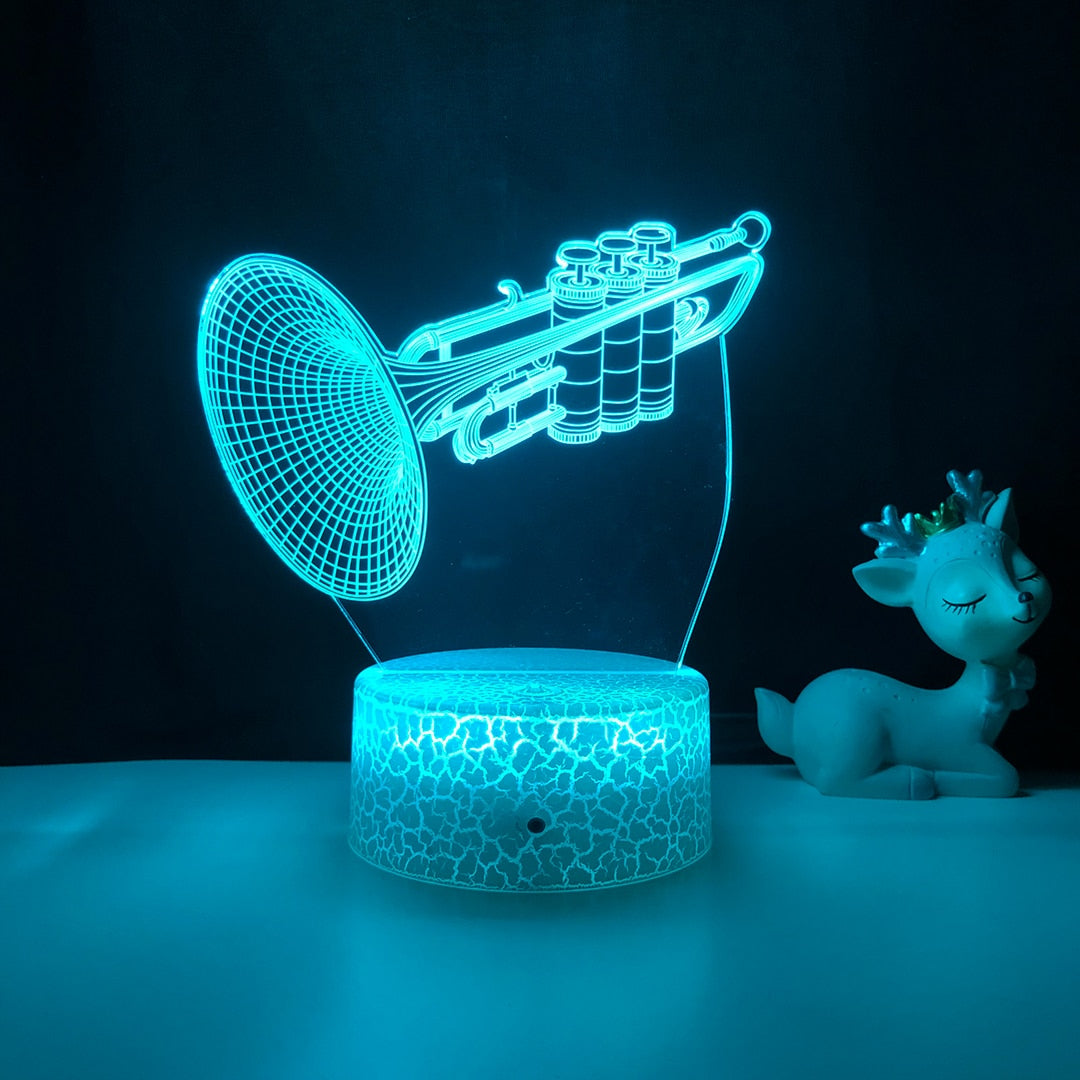 Trumpet 3D Flash Night Light