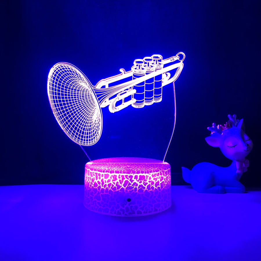 Trumpet 3D Flash Night Light