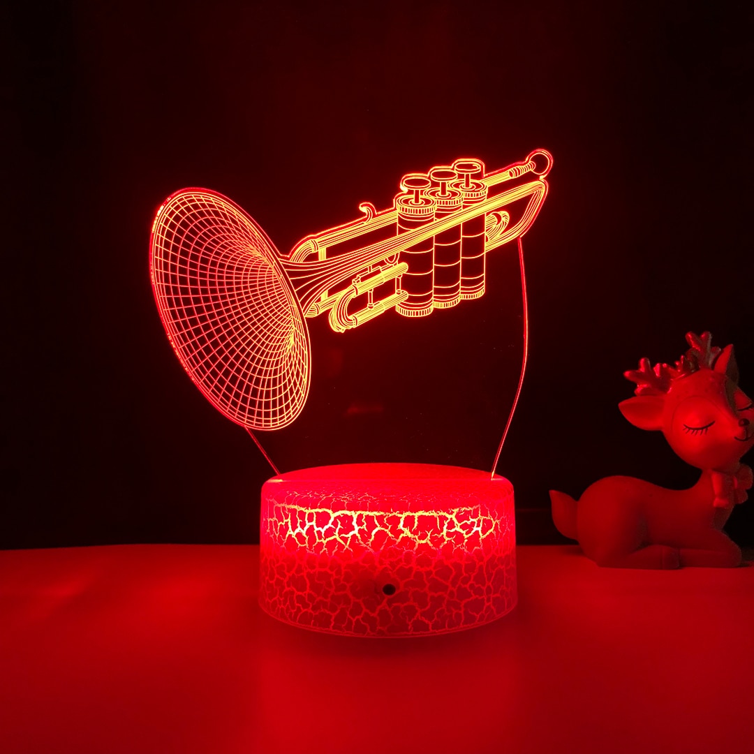 Trumpet 3D Flash Night Light