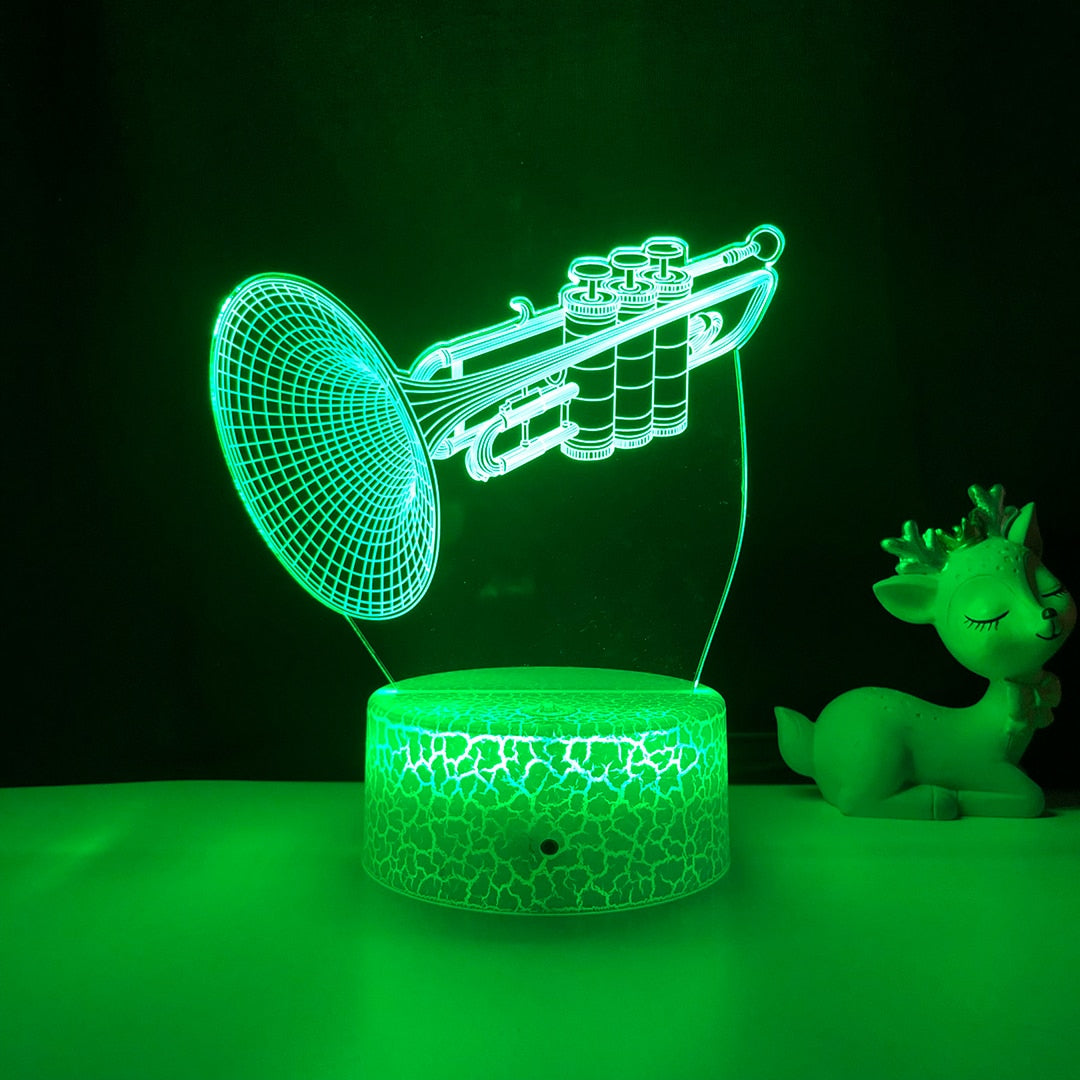 Trumpet 3D Flash Night Light