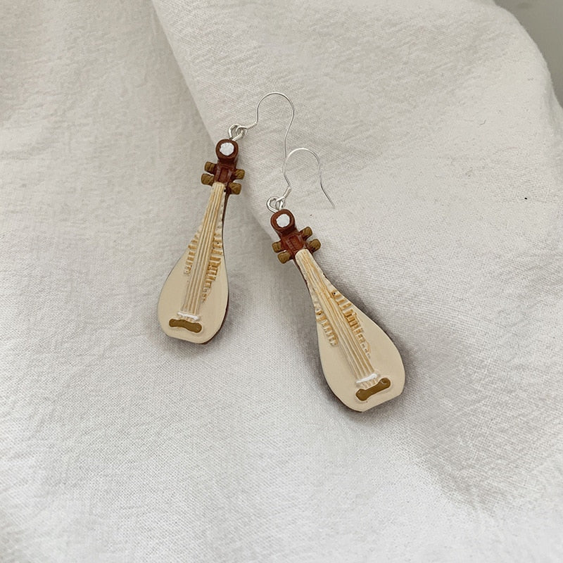 Violin & Lute Dangle Earrings