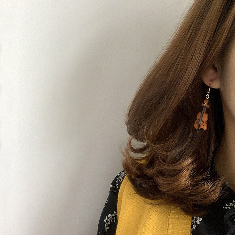 Violin & Lute Dangle Earrings