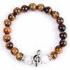 Free - Treble Clef Gemstone Beads Bracelet