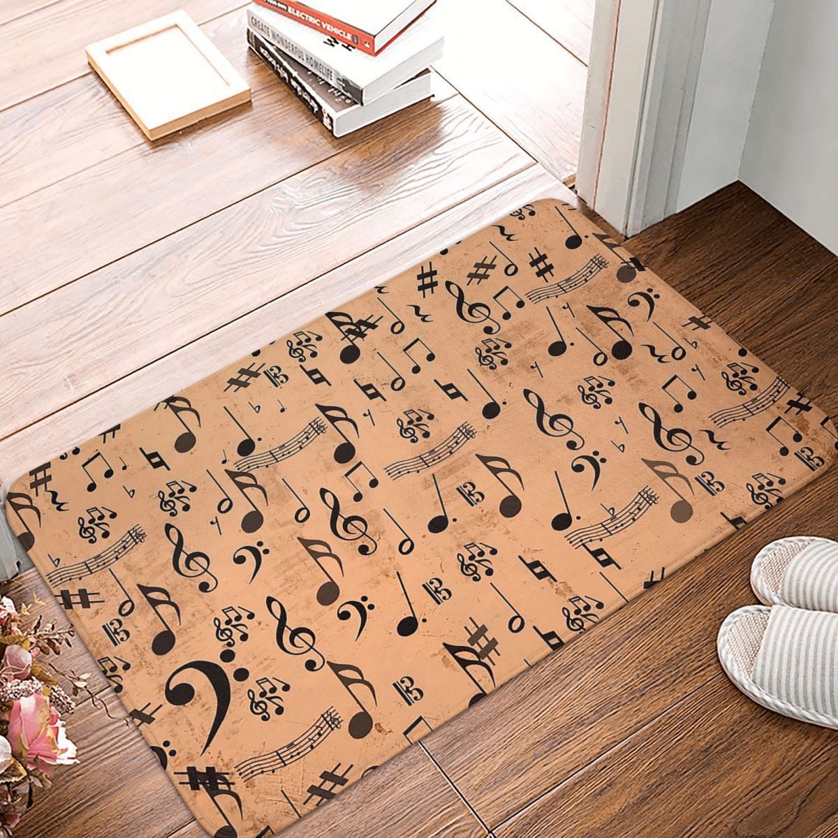 Vintage Musical Notes Doormat - Artistic Pod