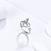 Sparkling Adjustable Music Heart Ring