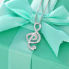 Silvery Musical Note Necklaces