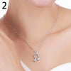 Musical Note Silver Couple Necklace