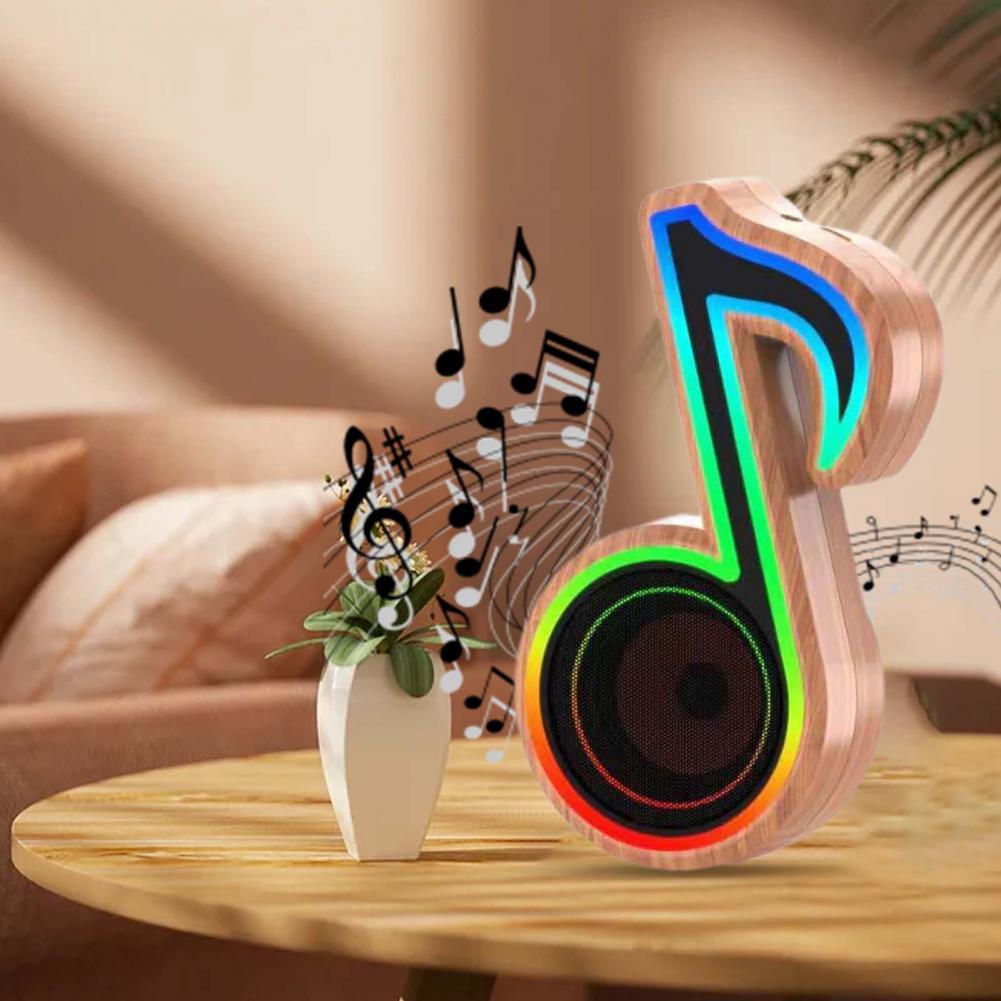 Portable Music Notes RGB Light Speaker