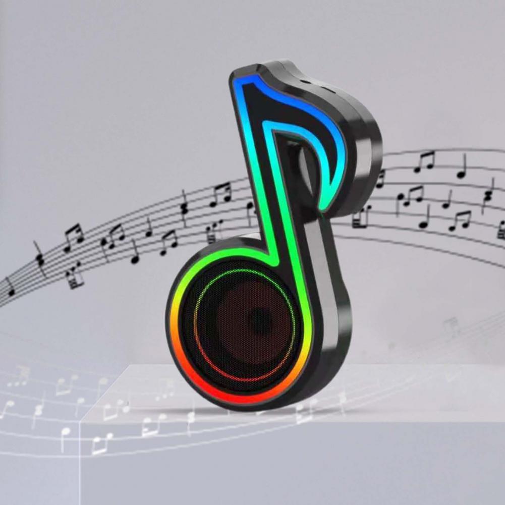 Portable Music Notes RGB Light Speaker