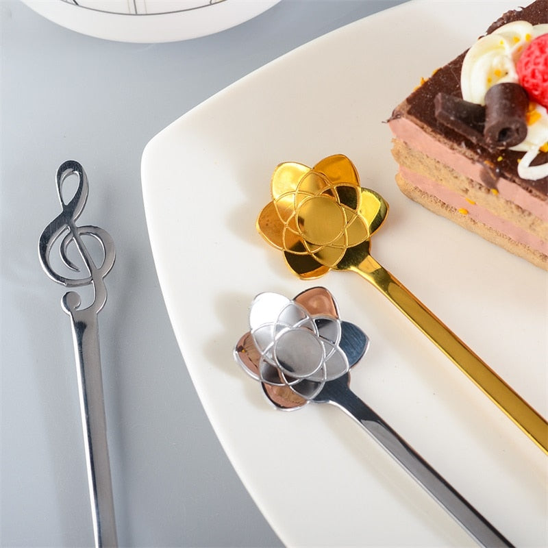 Flower Music Notes Coffee Spoon
