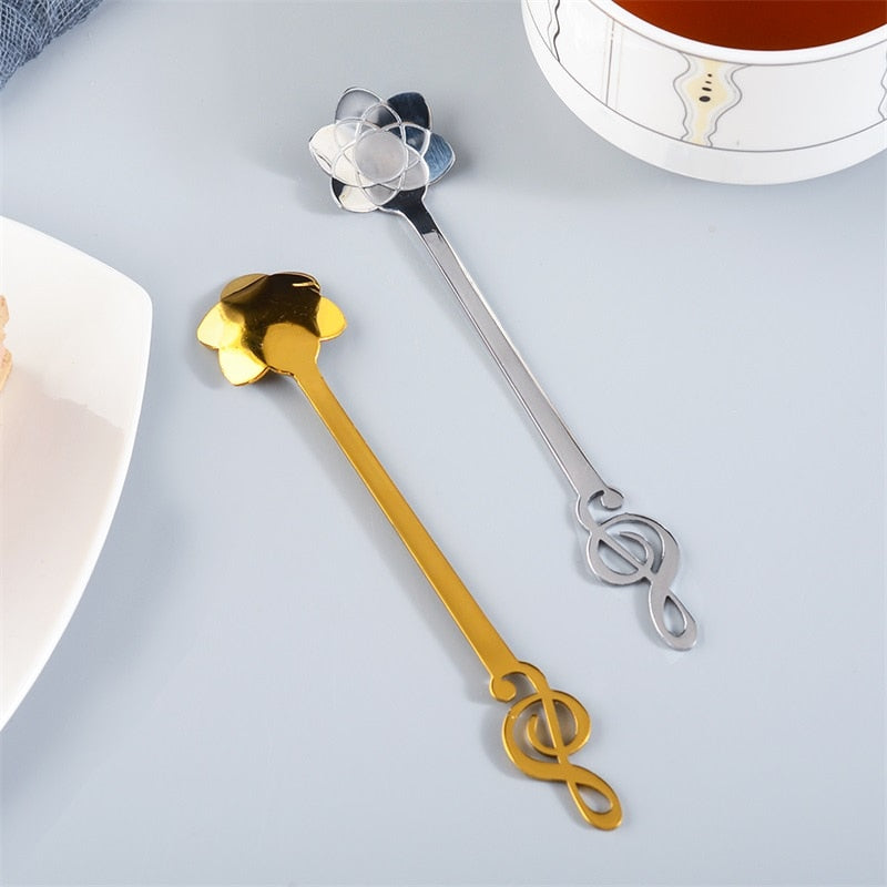 Flower Music Notes Coffee Spoon