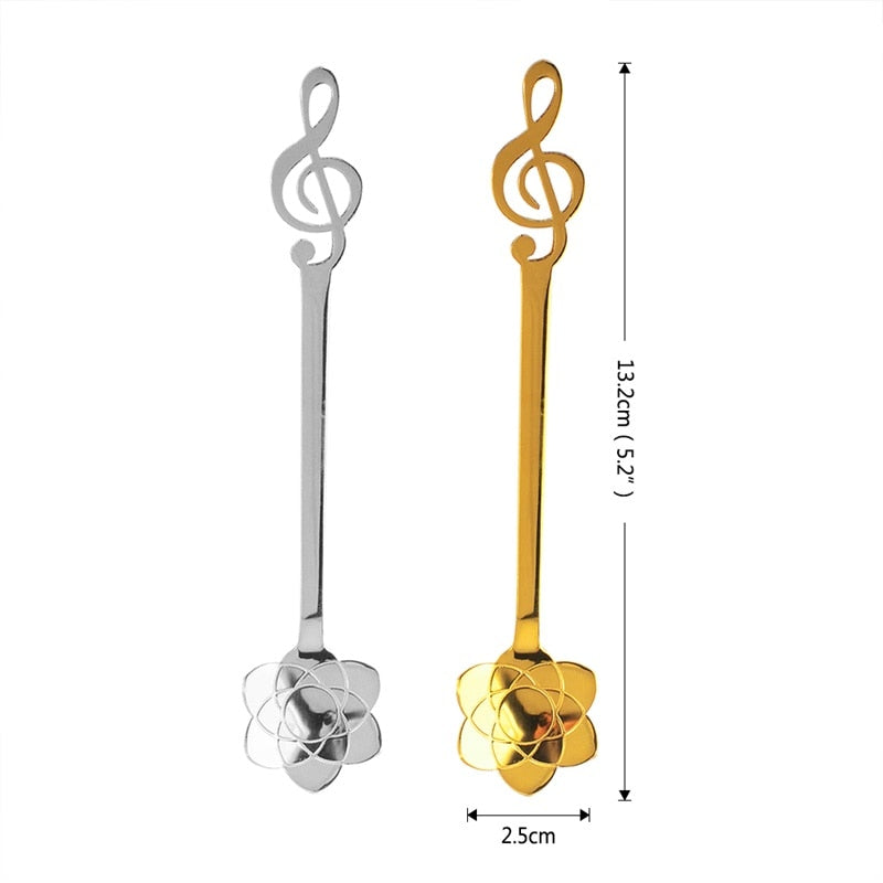 Flower Music Notes Coffee Spoon