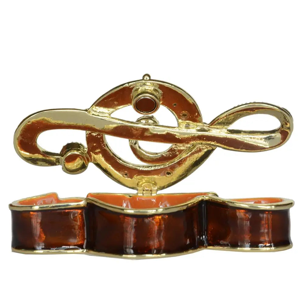 Sparkling Music Treble Clef Trinket Box