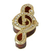 Sparkling Music Treble Clef Trinket Box